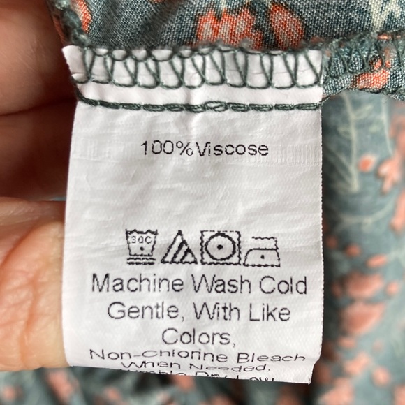 Rusttydustty Ditzy Floral cottagecore flutter Sleeve tiered Maxi Dress Boho 2XL - Picture 10 of 11